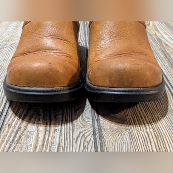 Ariat Womens Tan Leather Camel Slip-On Clogs Size 7.5B - Picture 8 of 13